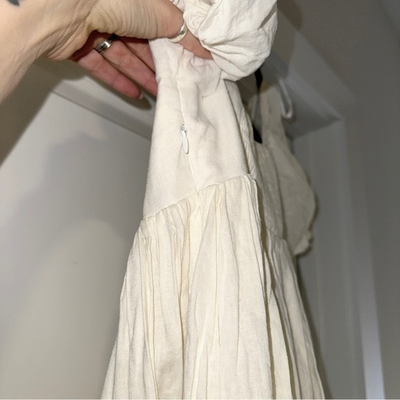 Lulus Uniquely Sweet Off White Puff Sleeve Babydoll Dress | Size S | NWT - Picture 12 of 14